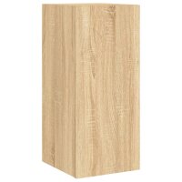 vidaXL TV-Wandschrank mit LED-Leuchten Sonoma-Eiche 30,5x35x70 cm