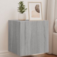 vidaXL TV-Wandschränke mit LED-Leuchten 2Stk. Grau...