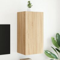 vidaXL TV-Wandschrank mit LED-Leuchten Sonoma-Eiche 40,5x35x80 cm