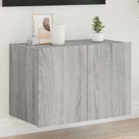 vidaXL TV-Wandschrank mit LED-Leuchten Grau Sonoma...