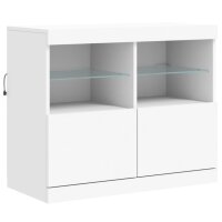 vidaXL Sideboard mit LED-Leuchten Weiß 81x37x67 cm