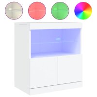 vidaXL Sideboard mit LED-Leuchten Weiß 60x37x67 cm