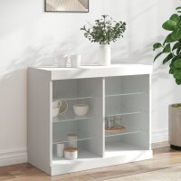 vidaXL Sideboard mit LED-Leuchten Weiß 81x37x67 cm