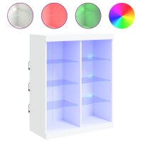 vidaXL Sideboard mit LED-Leuchten Weiß 81x37x100 cm