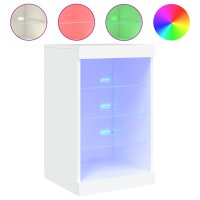 vidaXL Sideboard mit LED-Leuchten Weiß 41x37x67 cm