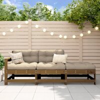 vidaXL 3-tlg. Garten-Lounge-Set Honigbraun Massivholz Kiefer