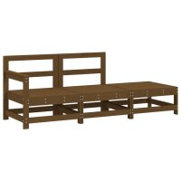 vidaXL 3-tlg. Garten-Lounge-Set Honigbraun Massivholz Kiefer