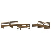 vidaXL 6-tlg. Garten-Lounge-Set Honigbraun Massivholz Kiefer