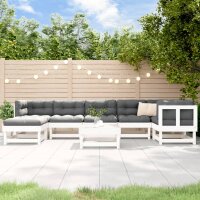 vidaXL 8-tlg. Garten-Lounge-Set Wei&szlig; Massivholz Kiefer