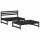 vidaXL 2-tlg. Garten-Lounge-Set Schwarz Massivholz Kiefer