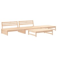 vidaXL 4-tlg. Garten-Lounge-Set Massivholz Kiefer