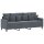 vidaXL 3-Sitzer-Sofa Dunkelgrau 180 cm Samt