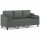 vidaXL 3-Sitzer-Sofa mit Zierkissen Dunkelgrau 180 cm Stoff