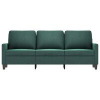 vidaXL 3-Sitzer-Sofa Dunkelgr&uuml;n 180 cm Samt