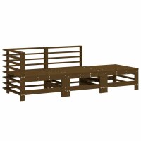 vidaXL 3-tlg. Garten-Lounge-Set Honigbraun Massivholz Kiefer