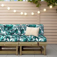 vidaXL Garten-Mittelsofa Kiefernholz Imprägniert