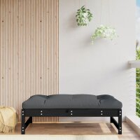 vidaXL Gartenhocker Schwarz 120x80 cm Massivholz Kiefer