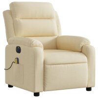 vidaXL Massagesessel Elektrisch Creme Stoff