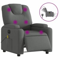 vidaXL Massagesessel Elektrisch Dunkelgrau Stoff