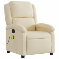 vidaXL Massagesessel Elektrisch Creme Stoff