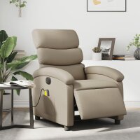 vidaXL Massagesessel Elektrisch Cappuccino-Braun Kunstleder