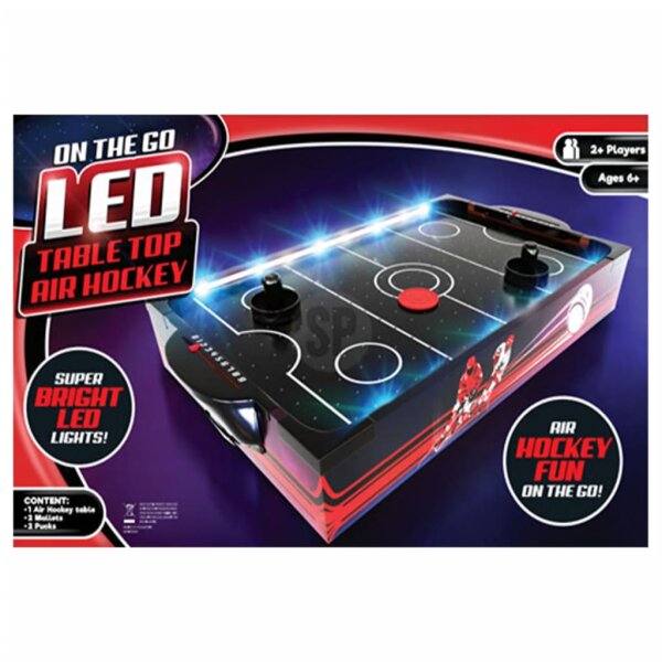 Tender Toys Air-Hockey-Tisch mit LED-Leuchten 48,5x30x8,5 cm