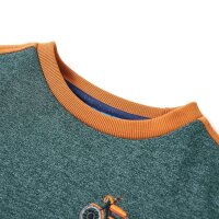 Kinder-Sweatshirt Dunkelgrün Melange 116