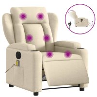 vidaXL Massagesessel Elektrisch Creme Stoff