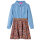 Kinderkleid mit Langen Ärmeln Marineblau und Jeansblau 104