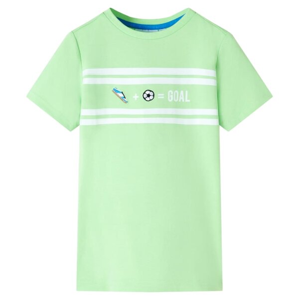 Kinder T-Shirt Neongr&uuml;n 128