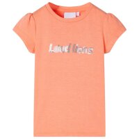 Kinder-T-Shirt mit Fl&uuml;gel&auml;rmeln Neonorange 92