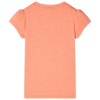 Kinder-T-Shirt mit Fl&uuml;gel&auml;rmeln Neonorange 92