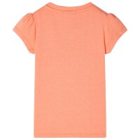 Kinder-T-Shirt mit Fl&uuml;gel&auml;rmeln Neonorange 116