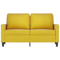 vidaXL 2-Sitzer-Sofa Gelb 120 cm Samt