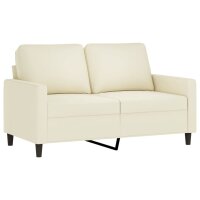 vidaXL 2-Sitzer-Sofa Creme 120 cm Samt