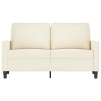 vidaXL 2-Sitzer-Sofa Creme 120 cm Samt