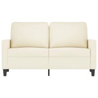 vidaXL 2-Sitzer-Sofa Creme 120 cm Samt