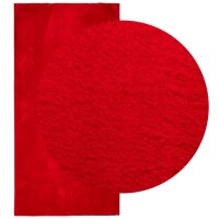 vidaXL Teppich HUARTE Kurzflor Weich und Waschbar Rot 100x200 cm