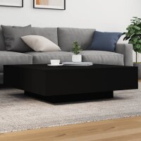 vidaXL Couchtisch mit LED-Leuchten Schwarz 100x100x31 cm