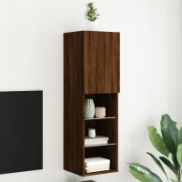 vidaXL TV-Schrank mit LED-Leuchten Braun Eichen-Optik...