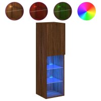 vidaXL TV-Schrank mit LED-Leuchten Braun Eichen-Optik...