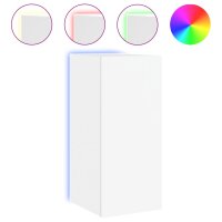 vidaXL TV-Wandschrank mit LED-Leuchten Weiß...