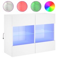 vidaXL TV-Wandschrank mit LED-Leuchten Weiß...