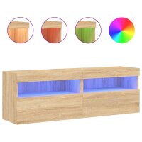 vidaXL TV-Wandschränke mit LED-Leuchten 2 Stk....