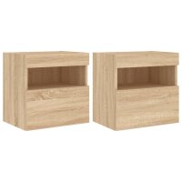 vidaXL TV-Wandschränke mit LED-Leuchten 2 Stk....