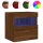 vidaXL TV-Wandschrank mit LED-Leuchten Braun Eichen-Optik 40x30x40 cm