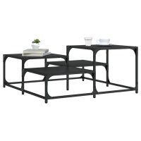 vidaXL Couchtisch Schwarz 87,5x87,5x40 cm Holzwerkstoff