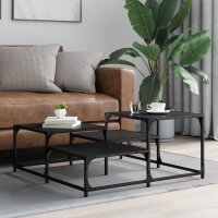 vidaXL Couchtisch Schwarz 87,5x87,5x40 cm Holzwerkstoff