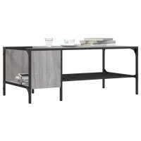 vidaXL Couchtisch mit Regal Grau Sonoma 100x51x40 cm...