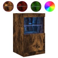 vidaXL Sideboard mit LED-Leuchten Räuchereiche 41x37x67 cm
